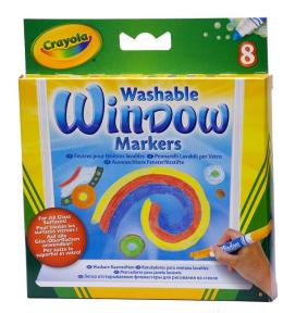 Flamastry zmywalne do szkła  8 kolorów CRAYOLA