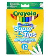 Flamastry zmywalne grube i cienkie 12 kol CRAYOLA