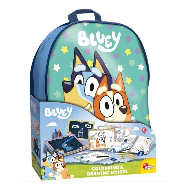 Bluey szkoła rysowania z plecakiem