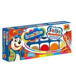 Farby akwarelowe 24 kolory Zwierzaki uczniaki