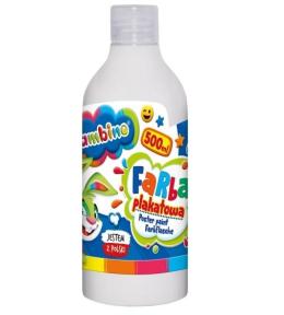 Farba plakatowa biała 500ml BAMBINO