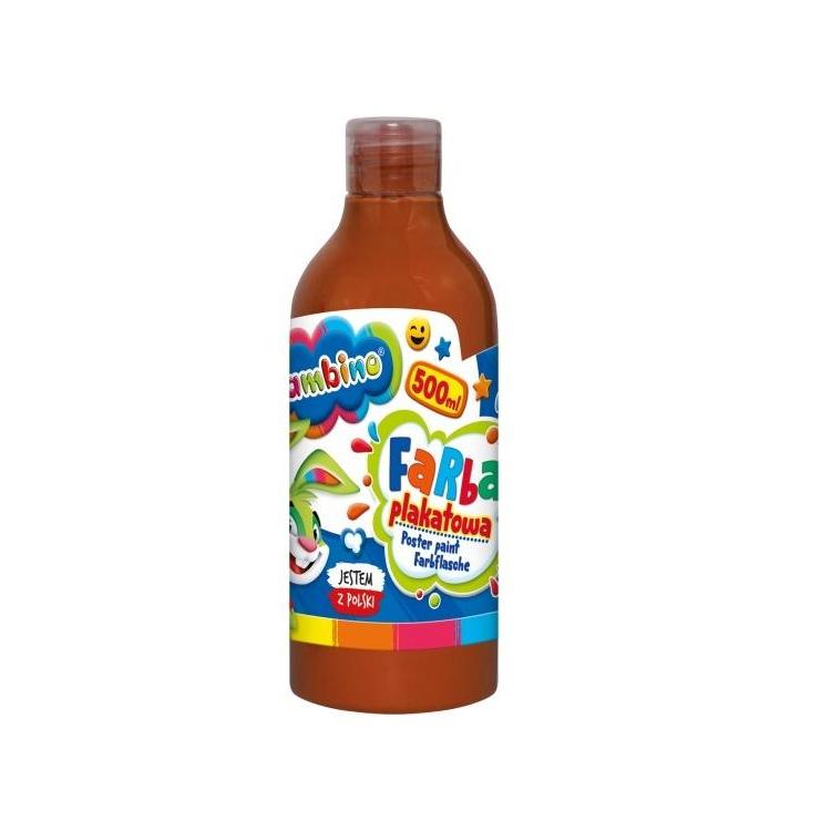 Farba plakatowa brązowa 500ml BAMBINO