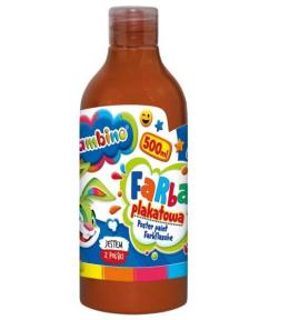 Farba plakatowa brązowa 500ml BAMBINO