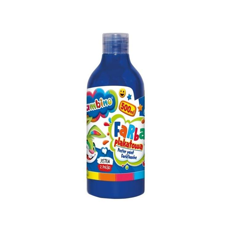 Farba plakatowa niebieska 500ml BAMBINO