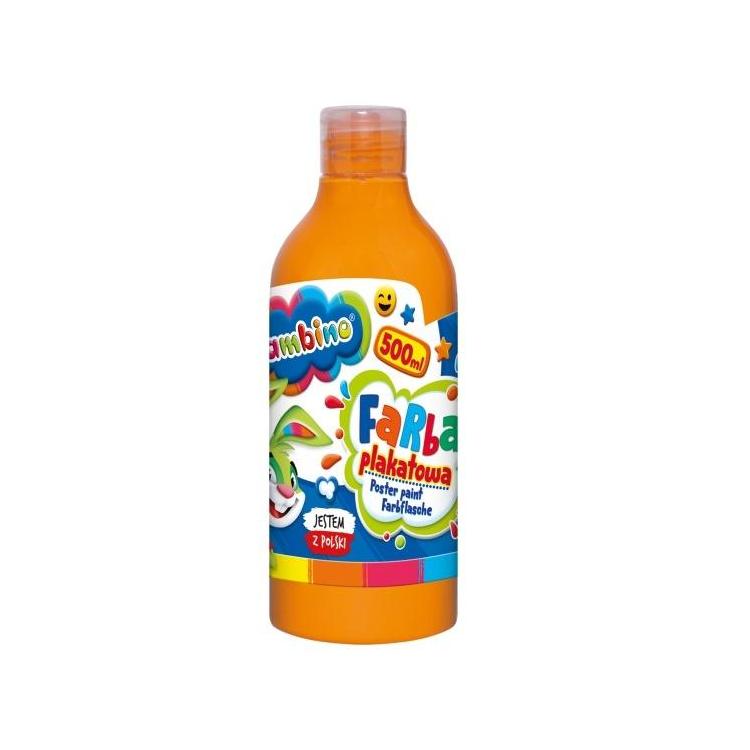 Farba plakatowa pomarańczowa 500ml BAMBINO