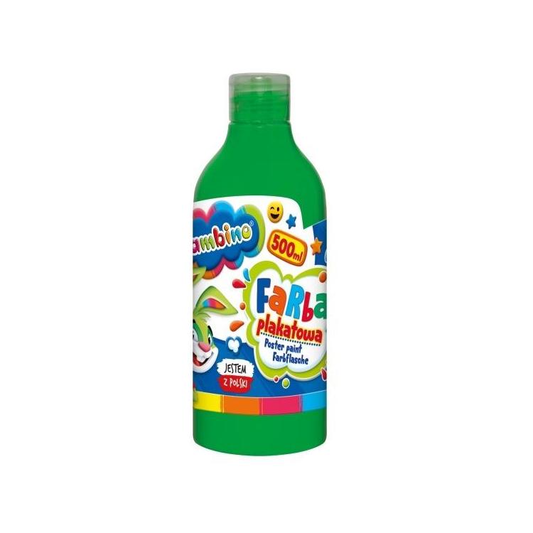 Farba plakatowa zielona 500ml BAMBINO