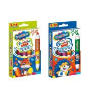 Flamastry dwustronne Jumbo 6/12 kolorów BAMBINO