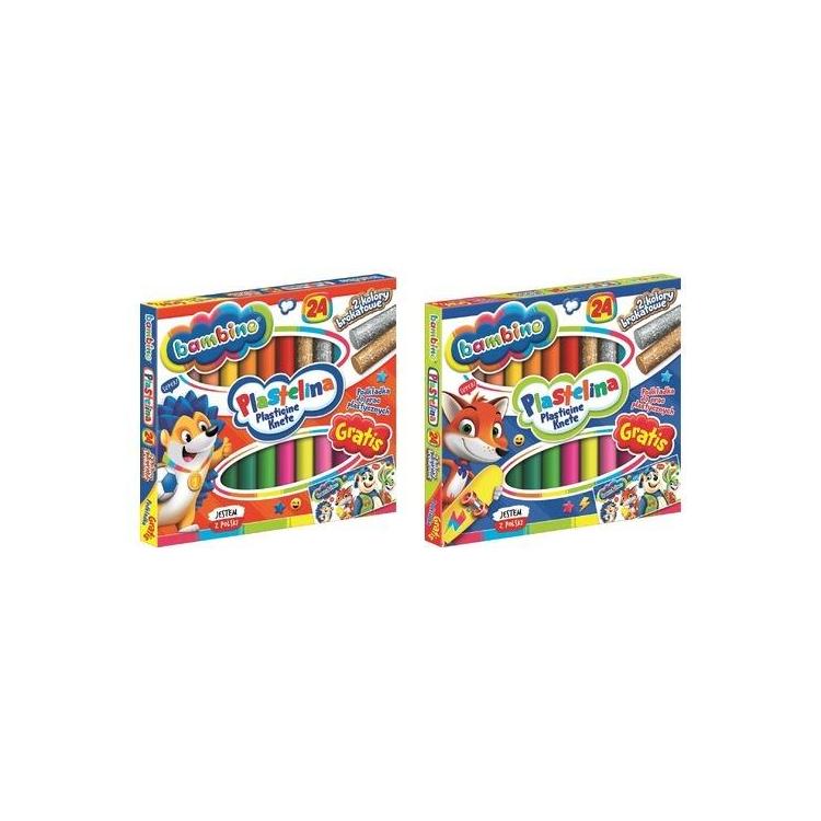 Plastelina 24 kolory BAMBINO