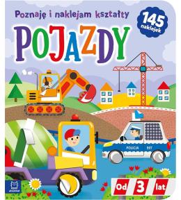Pojazdy. Poznaję i naklejam kształty od 3 lat
