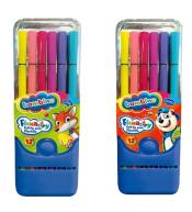 Flamastry w pudełku plastikowym 12 kolorów BAMBINO