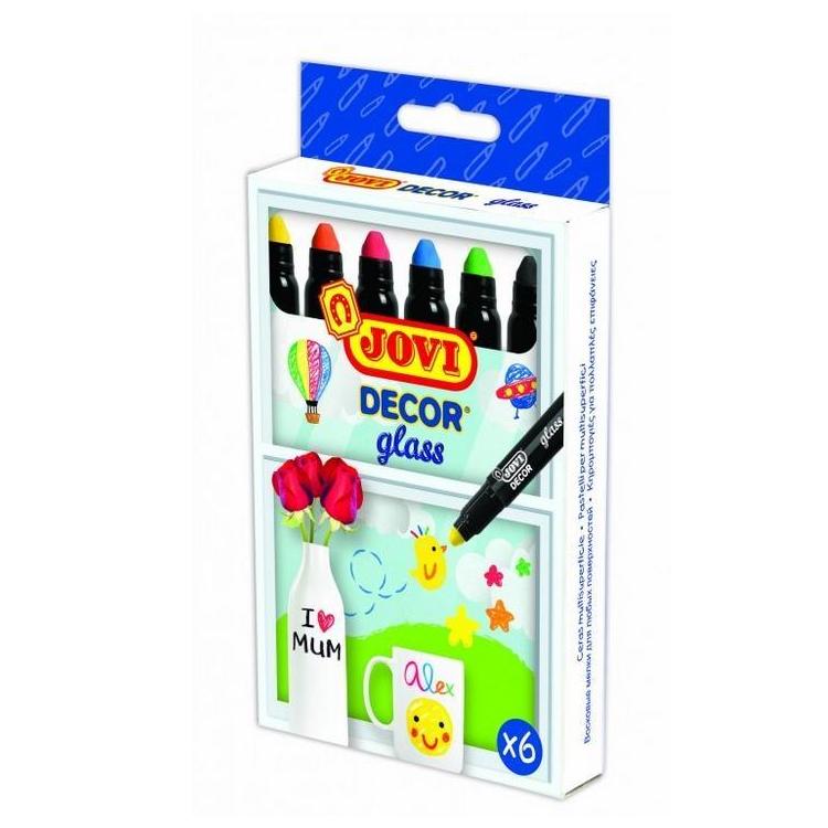 Kredki dekoracyjne do szkła 6 kolorów JOVI