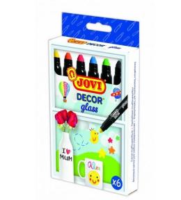 Kredki dekoracyjne do szkła 6 kolorów JOVI