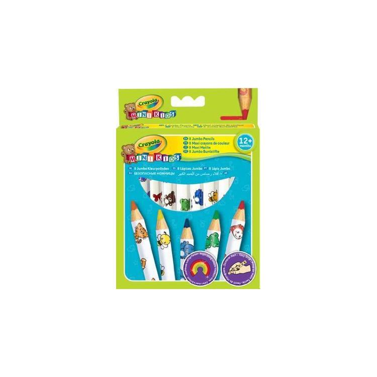 Kredki ołówkowe dekorowane Jumbo 8 kolorów CRAYOLA
