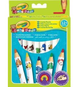 Kredki ołówkowe dekorowane Jumbo 8 kolorów CRAYOLA