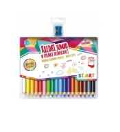 Kredki drewniane Jumbo 18 kolorów St.Art