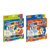 Kredki trójkątne dwustronne 24/48 kolory BAMBINO