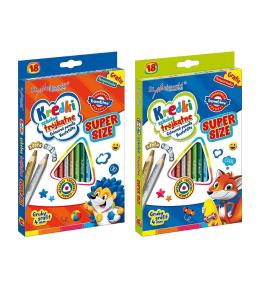 Kredki trójkątne Super Size 18 kolorów BAMBINO