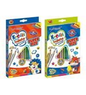 Kredki trójkątne Super Size 18 kolorów BAMBINO