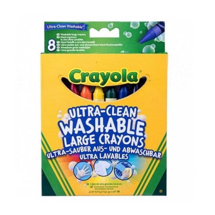 Kredki świecowe grube zmywalne 8 kolorów CRAYOLA