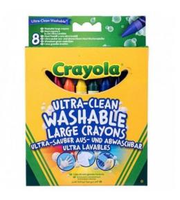 Kredki świecowe grube zmywalne 8 kolorów CRAYOLA
