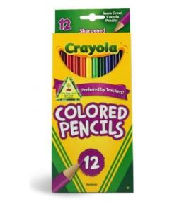 Kredki ołówkowe 12 kolorów CRAYOLA