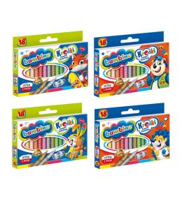 Kredki świecowe 18 kolorów BAMBINO