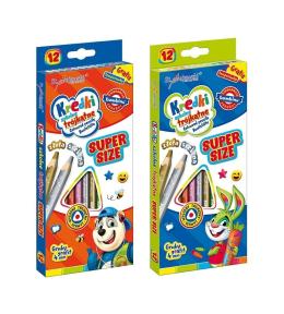 Kredki trójkątne Super Size 12 kolorów BAMBINO