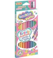 Kredki dwustronne trójkątne 12/24 kol. BAMBINO