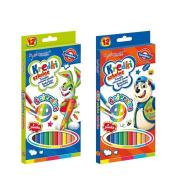 Kredki szkolne ścieralne 12 kolorów BAMBINO