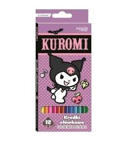 Kredki ołówkowe trójkątne Kuromi 12 kolorów