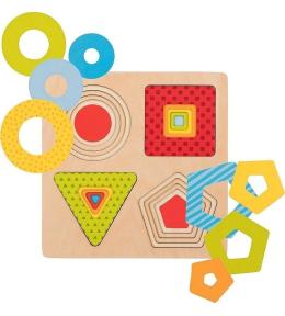 Puzzle warstwowe 4 kształty geometryczne