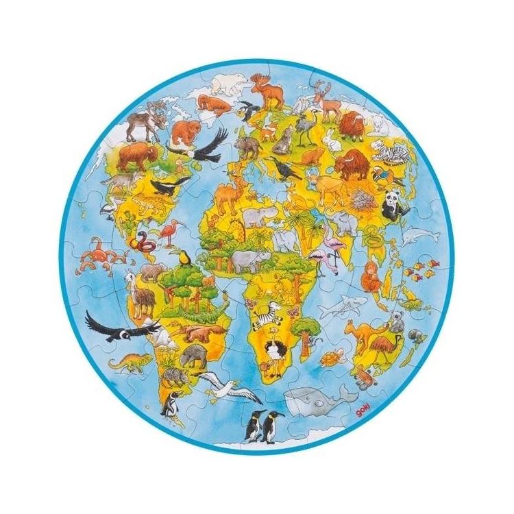 Puzzle XXL okrągłe Świat