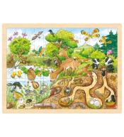 Drewniane puzzle 96 elem. Natura