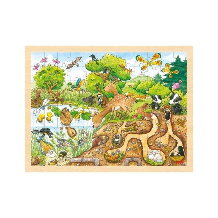 Drewniane puzzle 96 elem. Natura