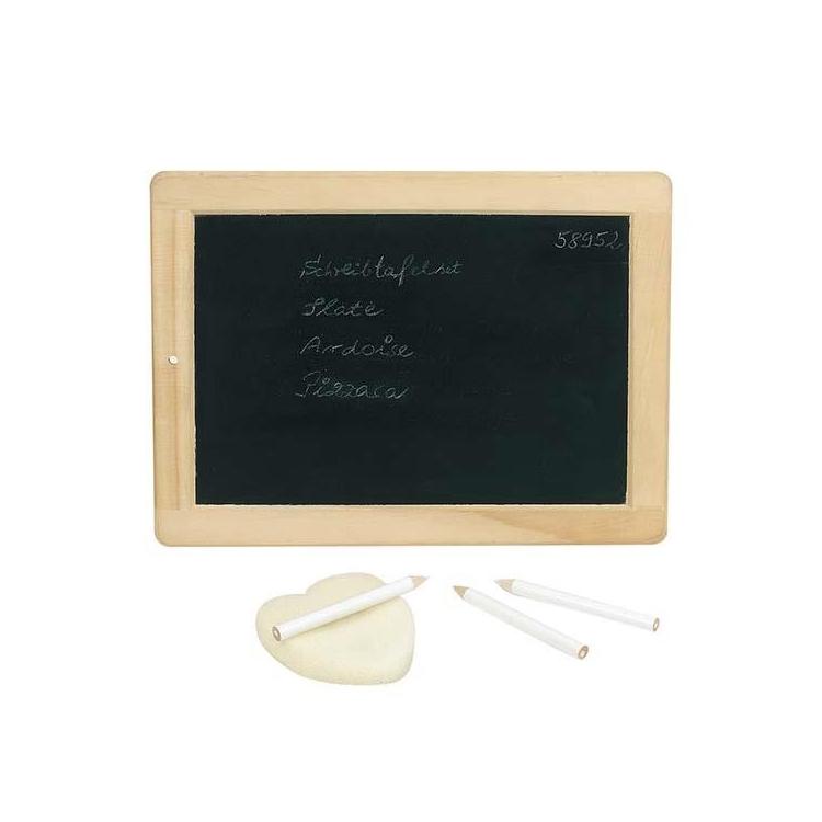 Mała tablica z kredkami i gąbką
