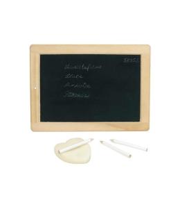 Mała tablica z kredkami i gąbką