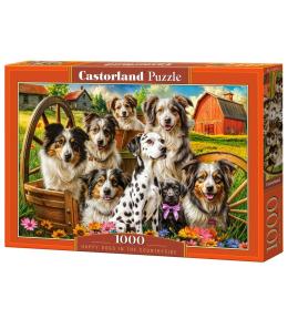 Puzzle 1000 Happy Dogs In The Countryside CASTOR