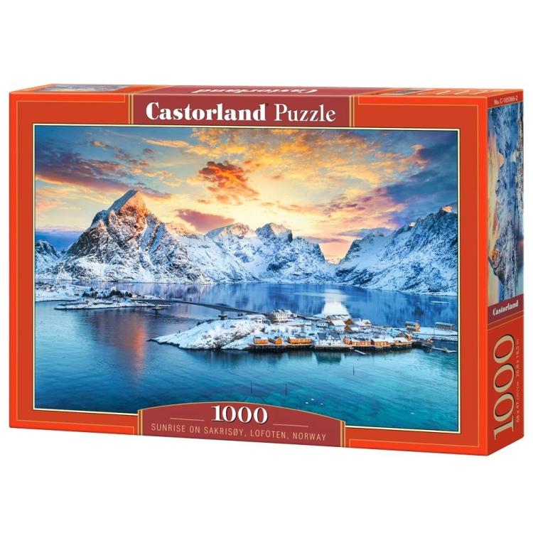Puzzle 1000 Sunrise on Sakrisoy, Lofoten CASTOR