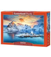 Puzzle 1000 Sunrise on Sakrisoy, Lofoten CASTOR
