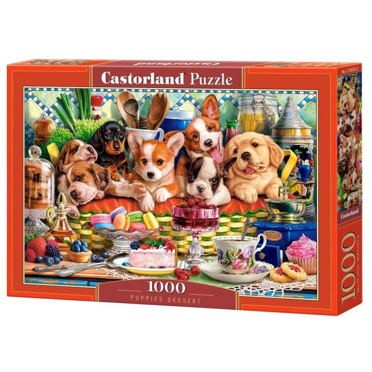 Puzzle 1000 Puppies Dessert CASTOR