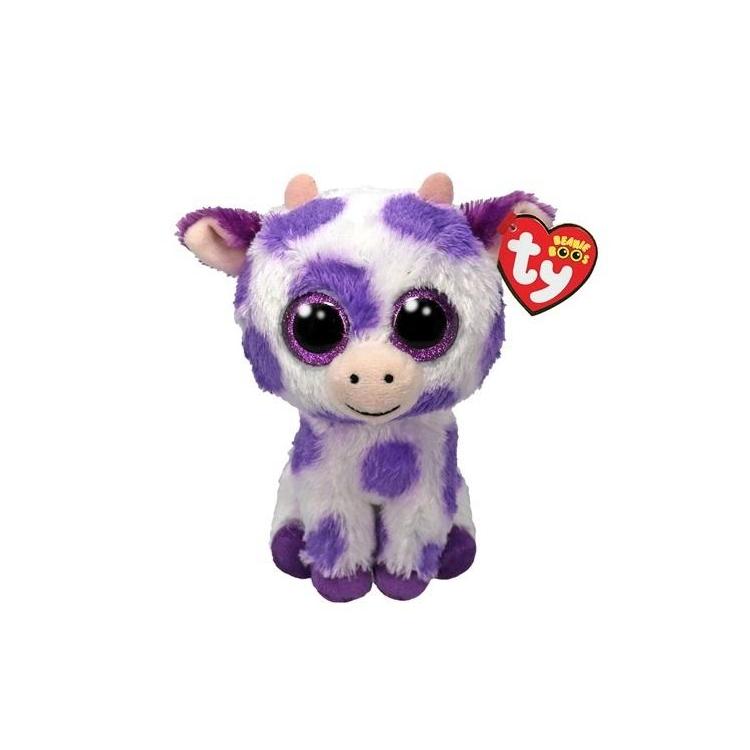 Beanie Boos Ethel - krowa z fiolet. plamami 15cm