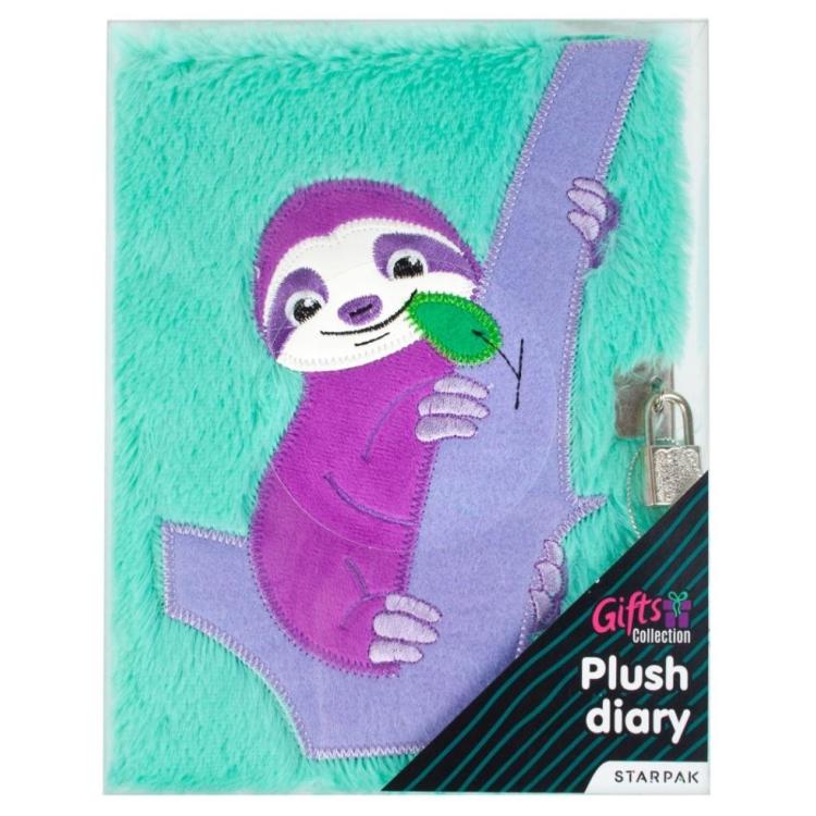 Pamiętnik pluszowy na kłódkę leniwiec