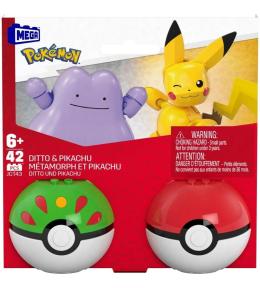 Mega Pokemon Pokeball Ditto i Pikachu JCT43