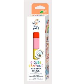 Kredki kostki - Tęcza 6 kolorów