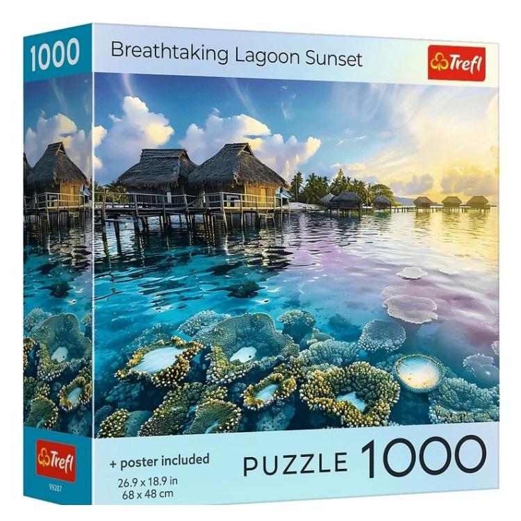 Puzzle 1000 USA Collection: Tahiti Sunset TREFL