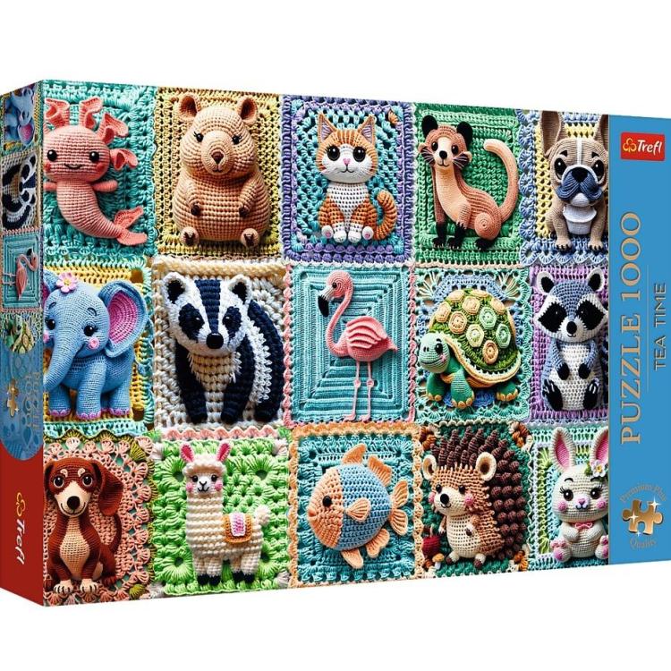 Puzzle 1000 Szydełkowe zwierzątka TREFL