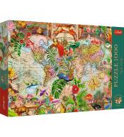 Puzzle 1000 Antyczna mapa świata TREFL