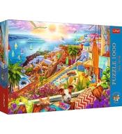 Puzzle 1000 Z wizytą na Santorini TREFL