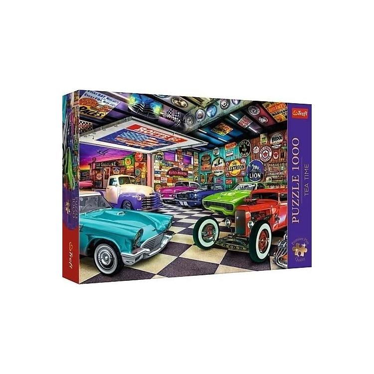 Puzzle 1000 Garaż kolekcjonera samochodów TREFL