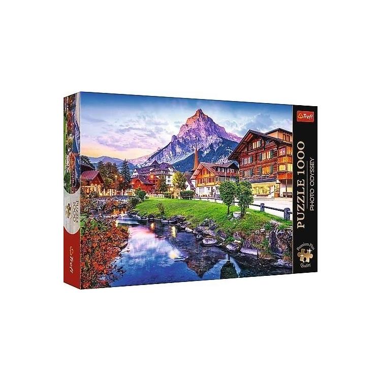 Puzzle 1000 Alpejskie miasteczko Szwajcaria TREFL